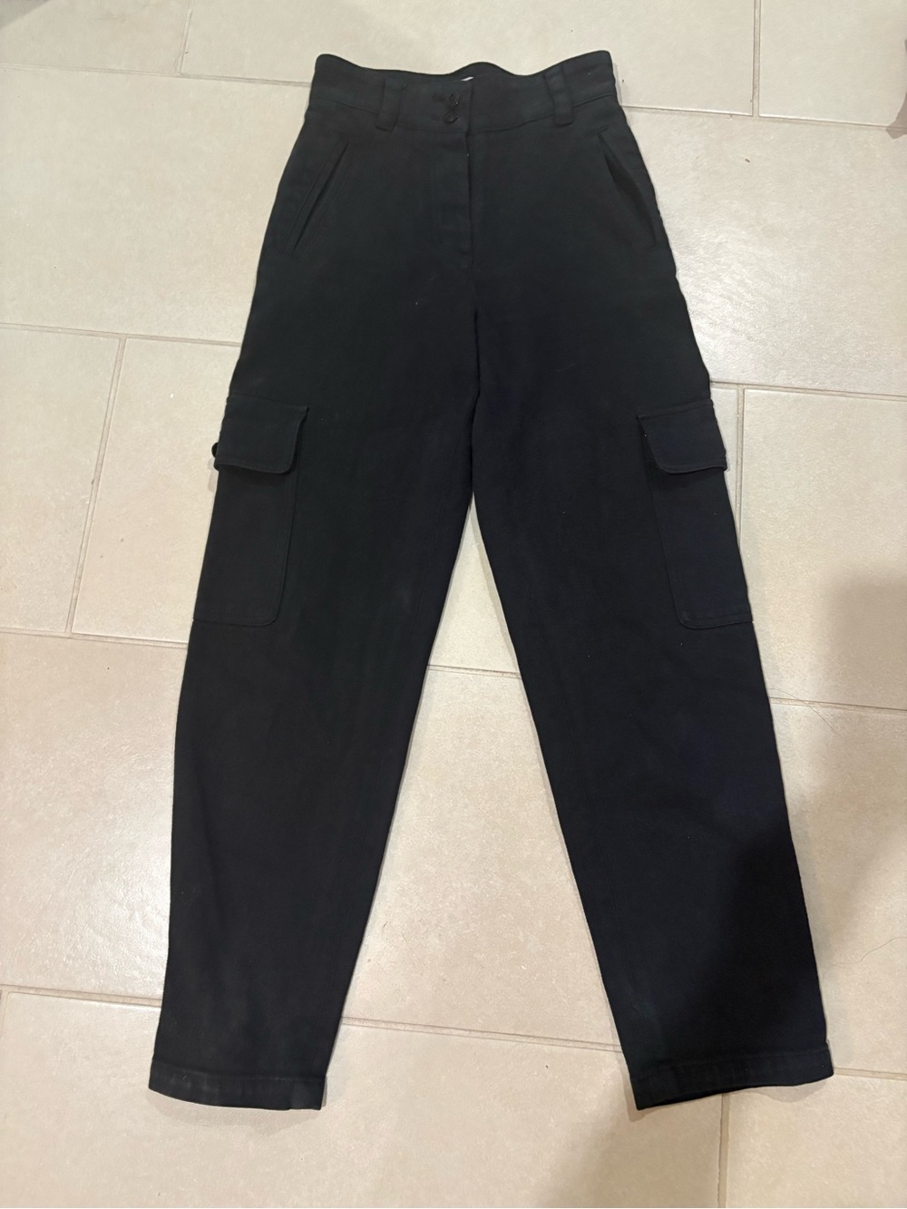 NWOT Wilfred Free Aritzia Black High-Waisted Cargo Pants Utility Gorpcore Sz 0